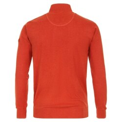 REDMOND Casual Herren Strick-Troyer Comfort Baumwolle Terra