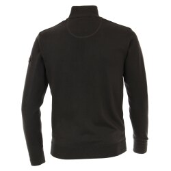 REDMOND Casual Herren Strick-Troyer Zipper Comfort Anthrazit