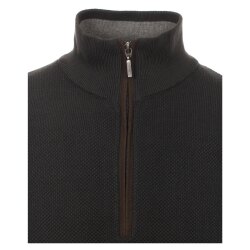 REDMOND Casual Herren Strick-Troyer Zipper Comfort Anthrazit