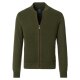 REDMOND Casual Herren Strickjacke Zipper Baumwolle Olivgrün