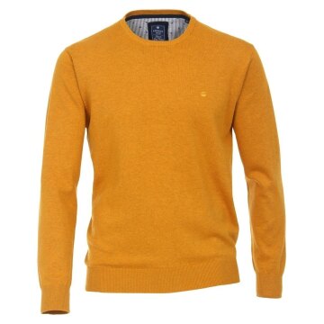 REDMOND Casual Herren Pullover Langarm Rundhals Comfort Gelb