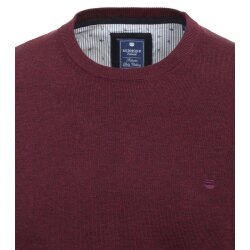 REDMOND Casual Herren Pullover Langarm Rundhals Comfort Bordeaux