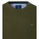 REDMOND Casual Herren Pullover Langarm Rundhals Comfort Olivgrün