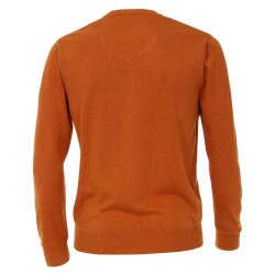 REDMOND Casual Herren Pullover Langarm V-Neck Comfort Orange