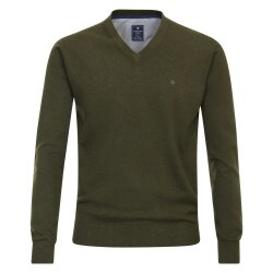REDMOND Casual Herren Pullover Langarm V-Neck Comfort...