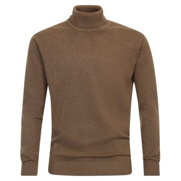 REDMOND Casual Herren Pullover Langarm Rollkragen Comfort Braun