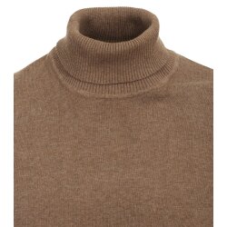 REDMOND Casual Herren Pullover Langarm Rollkragen Comfort Braun