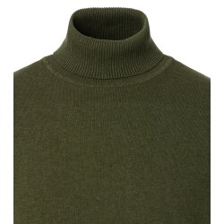 REDMOND Casual Herren Pullover Langarm Rollkragen Olivgrün