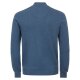 REDMOND Casual Herren Strickjacke College Zipper Comfort Mittelblau