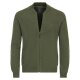 REDMOND Casual Herren Strickjacke College Zipper Comfort Olivgrün