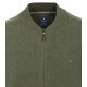 REDMOND Casual Herren Strickjacke College Zipper Comfort Olivgrün
