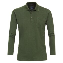 REDMOND Casual Herren Polo-Shirt Langarm Regular-Fit...