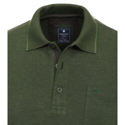 REDMOND Casual Herren Polo-Shirt Langarm Regular-Fit Jersey Grün