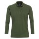 REDMOND Casual Herren Polo-Shirt Langarm Regular-Fit Jersey Grün