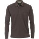 REDMOND Casual Herren Polo-Shirt Langarm Regular-Fit Jersey Anthrazit