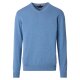 CASAMODA Herren Pullover V-Neck Regular Pima-Baumwolle Himmelblau