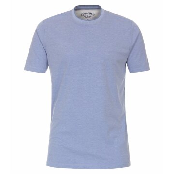 REDMOND Casual Herren T-Shirt Rundhals Regular Jersey Blau