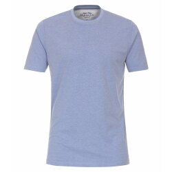 REDMOND Casual Herren T-Shirt Rundhals Regular Jersey Blau