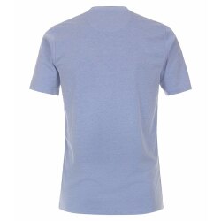REDMOND Casual Herren T-Shirt Rundhals Regular Jersey Blau
