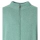 CASAMODA Herren Strickjacke Zipper Regular Baumwolle Türkis