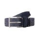 VENTI Herren Gürtel 115cm Metallschnalle geflochten Bi-Color Blau