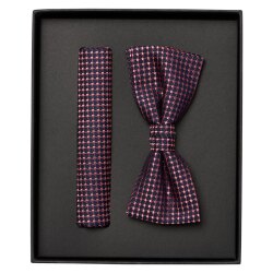 VENTI Herren Fliege Einstecktuch Set-2-tlg Seide gewebt...