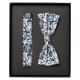 VENTI Herren Fliege mit Einstecktuch Set-2-tlg Blau gemustert