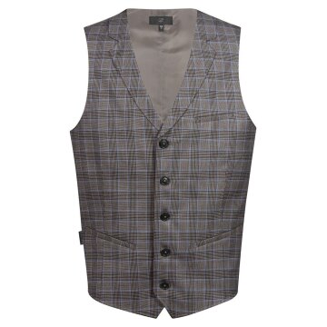Greiff GASTRO MODA Herren Kellner-Weste Regular-Fit Glencheck Blau