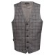Greiff GASTRO MODA Herren Kellner-Weste Regular-Fit Glencheck Blau
