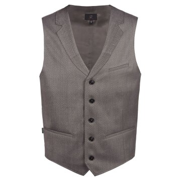 Greiff GASTRO MODA Herren Kellner-Weste Regular-Fit Fischgrät Taupe