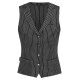 Greiff GASTRO MODA Damen Kellner-Weste Regular Fit Schwarz gestreift