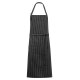 Greiff GASTRO-MODA Service Latzschürze 70x90 Schwarz gestreift