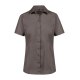 Greiff Essentials BASIC Damen Bluse Kurzarm Kent Regular-Fit Taupe