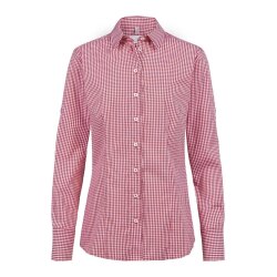 Greiff BASIC Damen Bluse Langarm Kent Regular vichy karo Rot