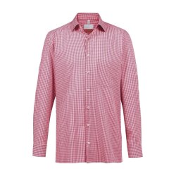Greiff BASIC Herren Hemd Langarm Kent Regular vichy karo Rot
