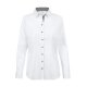 Greiff Modern WITH 37.5® Damen Bluse Langarm Kent Regular Weiß/Grau
