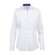 Greiff Essentials PREMIUM Damen Business-Bluse Regular Weiß/Blau 34