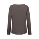 Greiff CHIFFON Damen Chiffon-Bluse Langarm Rundhals Regular Taupe