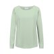 Greiff CHIFFON Damen Chiffon-Bluse Langarm Rundhals Regular Mint