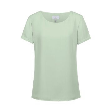 Greiff CHIFFON Damen Bluse Kurzarm Rundhals Regular Mint