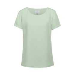 Greiff CHIFFON Damen Bluse Kurzarm Rundhals Regular Mint