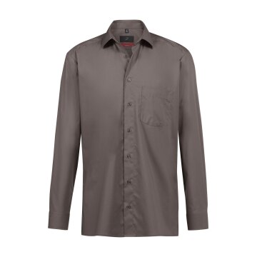 Greiff Essentials BASIC Herren Hemd Langarm Kent Regular Taupe