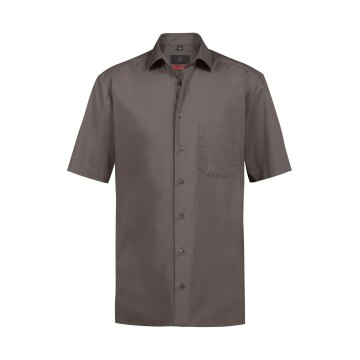 Greiff Essentials BASIC Herren Hemd Kurzarm Kent Regular Taupe