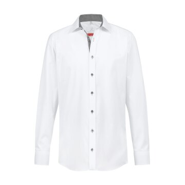Greiff Modern WITH 37.5® Herren Hemd Langarm Regular Weiß/Grau