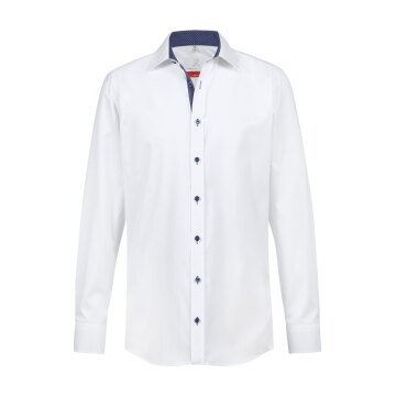 Greiff Modern WITH 37.5® Herren Hemd Langarm Regular Weiß/Blau 37/38