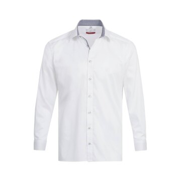 Greiff Essentials PREMIUM Herren Hemd New-Kent Regular Weiß/Blau