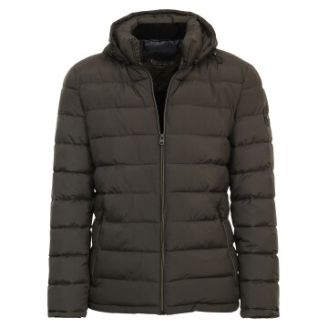 REDMOND Casual Herren Steppjacke Kapuze Comfort-Fit Grün