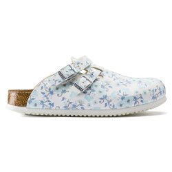 Birkenstock Superlauf Damen Clogs KAY SL Blooming Roses Blue 38