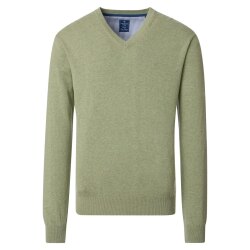 REDMOND Casual Herren Pullover Langarm V-Neck Comfort...