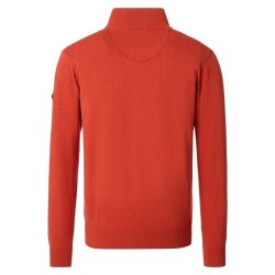REDMOND Casual Herren Strick-Troyer Comfort Baumwolle Orange